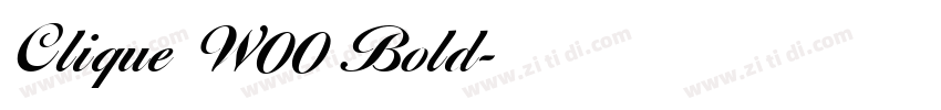 Clique W00 Bold字体转换